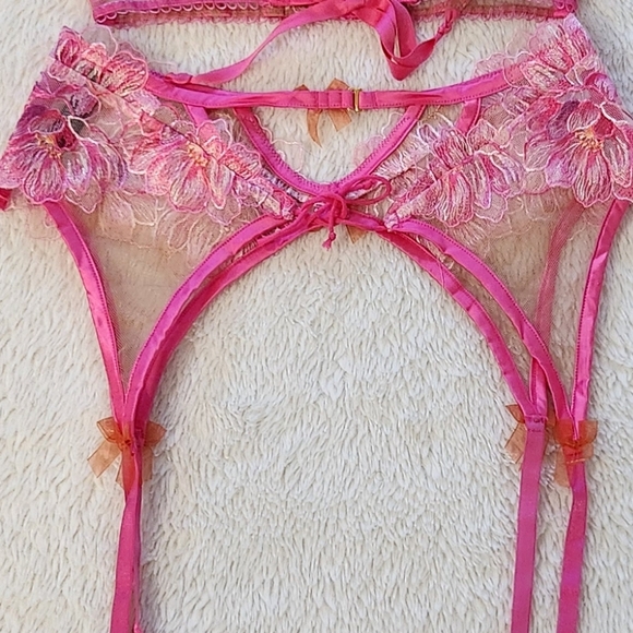 New!SET For Love and Lemons Hibiscus‎ Embroidery Bustier&Matching Garter Belt - Picture 12 of 15
